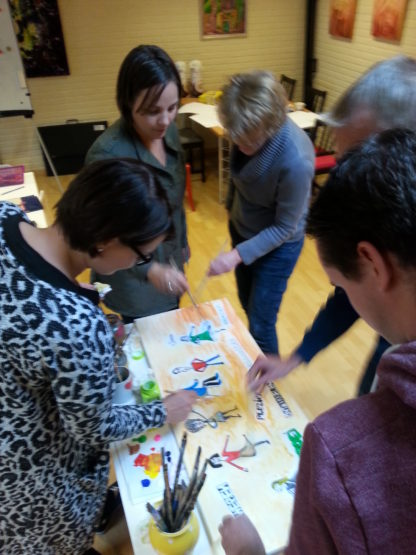 workshop schilderen voor teambuilding