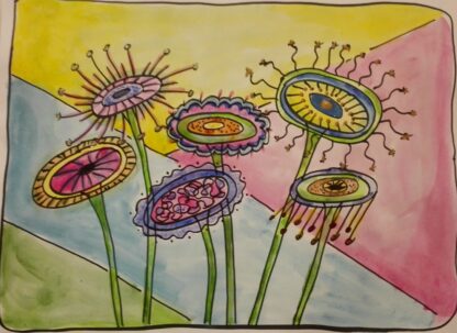Online Les De Tekenschool Bloemen 'a la Hundertwasser' - Afbeelding 8
