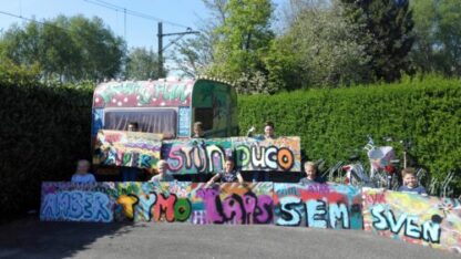 kinderfeestje graffiti spuiten