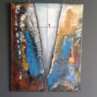 Tweeluik 80x90cm samen 'the show must go on'