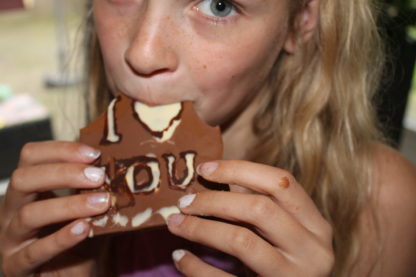 kinderfeestje chocoladeschilderijtje maken