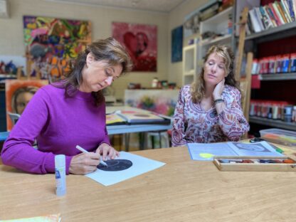Online les De Tekenschool start autobiografie; 'de rode draad' en 'de schatkaart'. - Afbeelding 4
