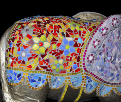 Olifant mozaiek 1x1,20 meter - Afbeelding 3