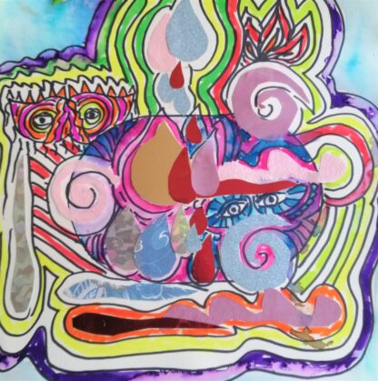 Online Les De Tekenschool collagetechniek binnen- buitenwereld 'a la Hundertwasser' - Afbeelding 2