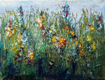 Schilderij 30x40cm bloemenveld
