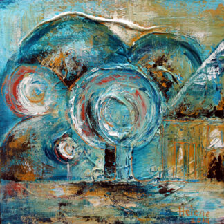 Schilderij 30x30cm bomen