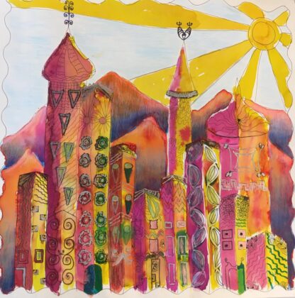 Online Les De Tekenschool Stad 'a la Hundertwasser' - Afbeelding 3