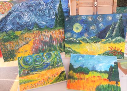 Online les De Tekenschool landschap 'a la van Gogh' - Afbeelding 2