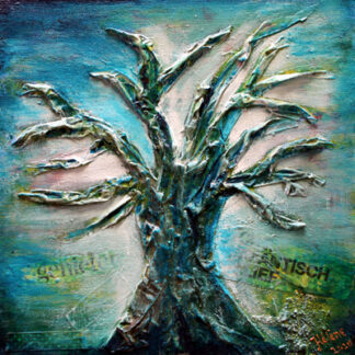 Schilderij 30x30cm winterboom